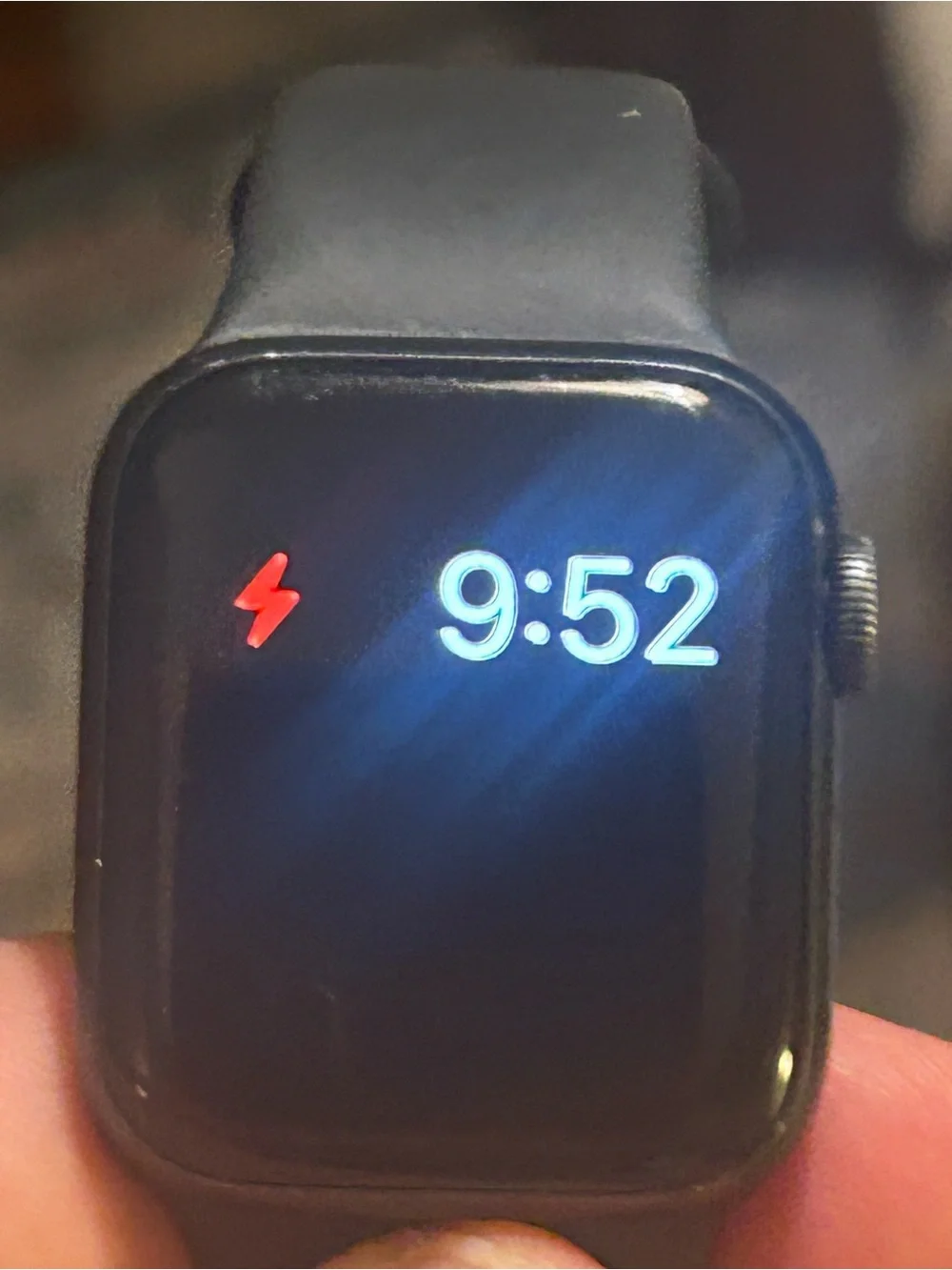 Apple Black Smartwatch with Black Silicone Band